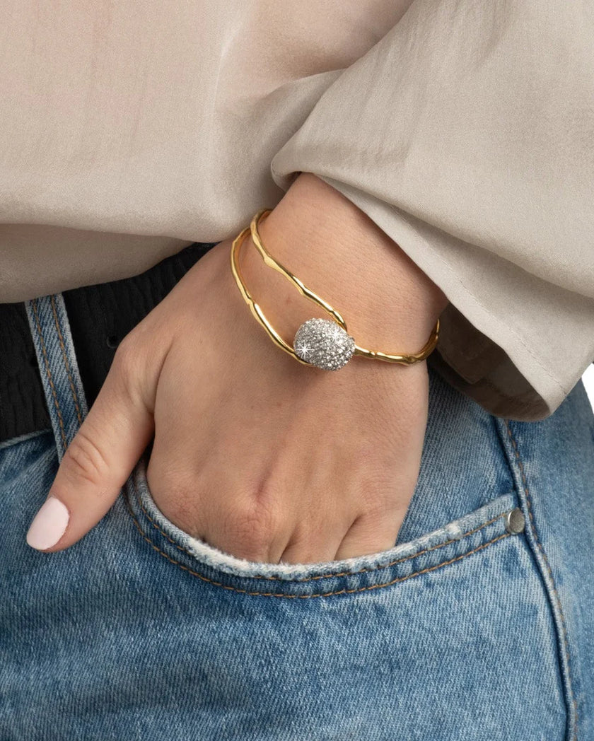 SONANALES CRYSTAL PEBBLE CLASP BRACELET