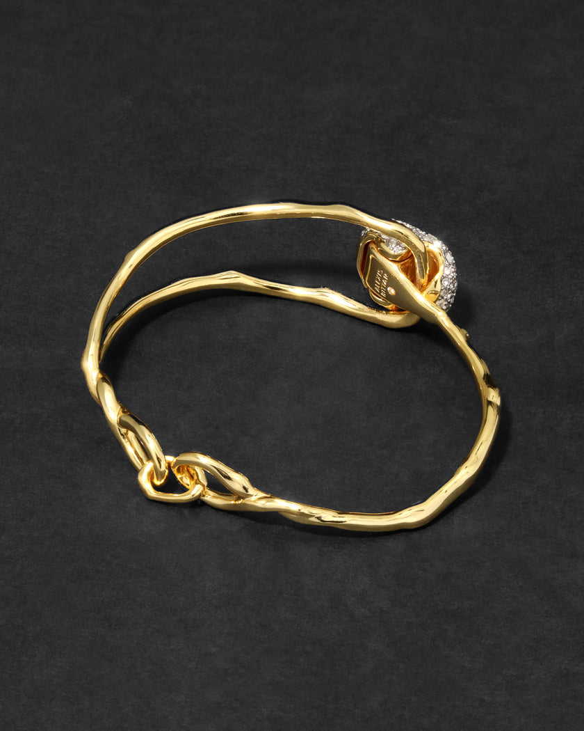 SONANALES CRYSTAL PEBBLE CLASP BRACELET