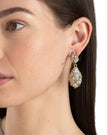 SOLANALES CRYSTAL PEBBLE DOUBLE DROP EARRING