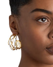 SOLANALES CRYSTAL WOVEN HOOP EARRING