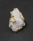 SOLANALES LARGE CRYSTAL PAVE GEODE RING
