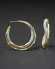 SOLANALES GOLD CRYSTAL TWIST HOOP EARRING