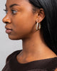 SOLANALES GOLD CRYSTAL TWIST HOOP EARRING