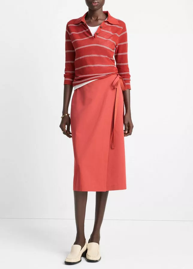 STRIPED ITALIAN COTTON PIQUE POLO SHIRT