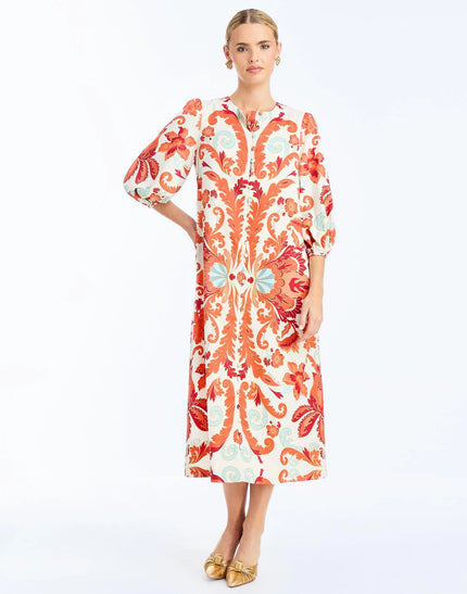 SUZANNA MIDI DRESS IN ROSSA WALTZ