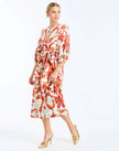 SUZANNA MIDI DRESS IN ROSSA WALTZ