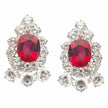 OVAL CLUSTER EARRING