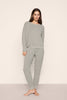 SOFTEST SWEATS BOAT NECK PULLOVER IN DARK HEATHER GREY