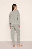 SOFTEST SWEATS BOAT NECK PULLOVER IN DARK HEATHER GREY