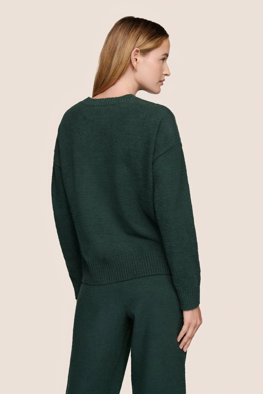 RECYCLED BOUCLE CREW NECK PULLOVER