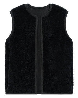 RELAXED VEST IN SHEARLING