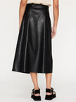 TEAGAN VEGAN LEATHER BELTED SKIRT