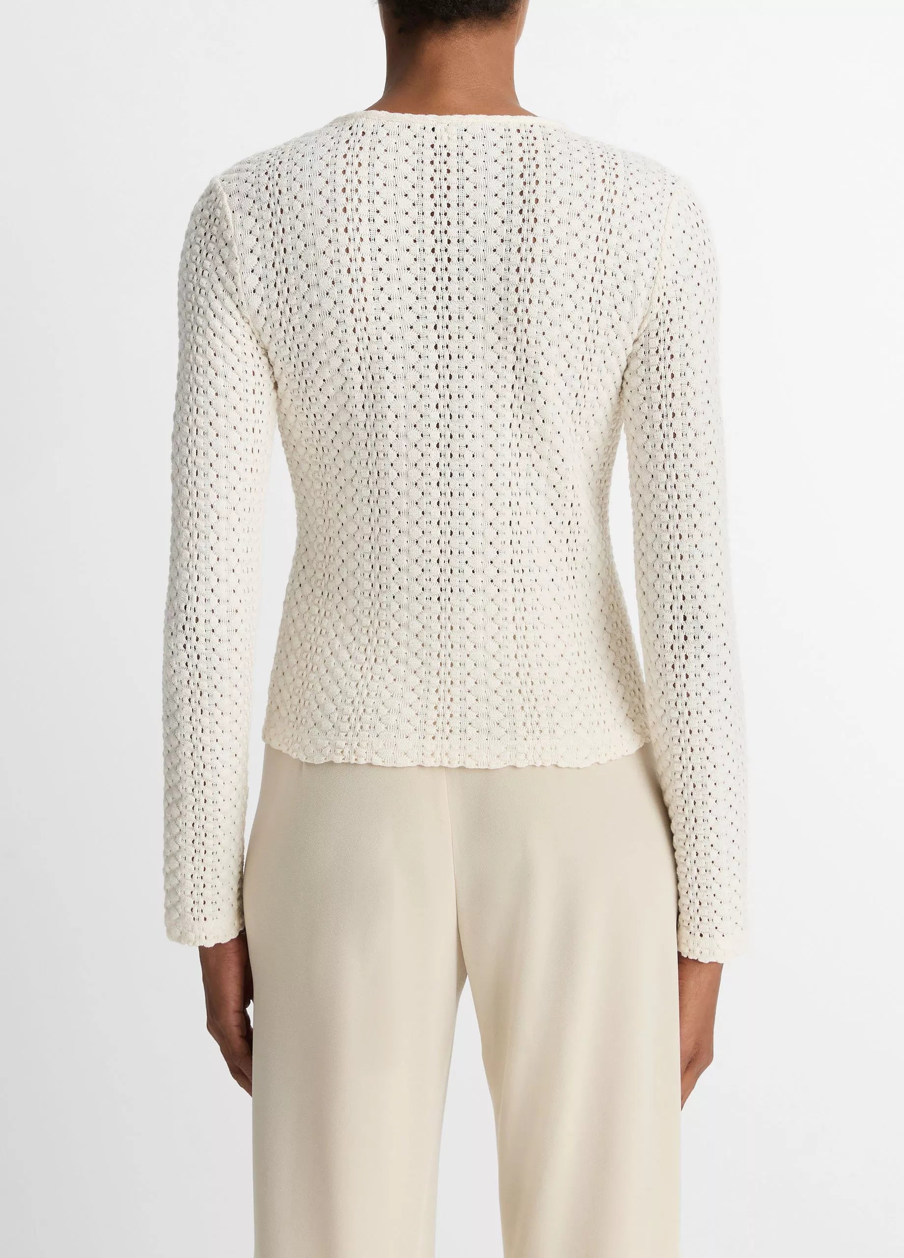 TEXTURAL COTTON CARDIGAN