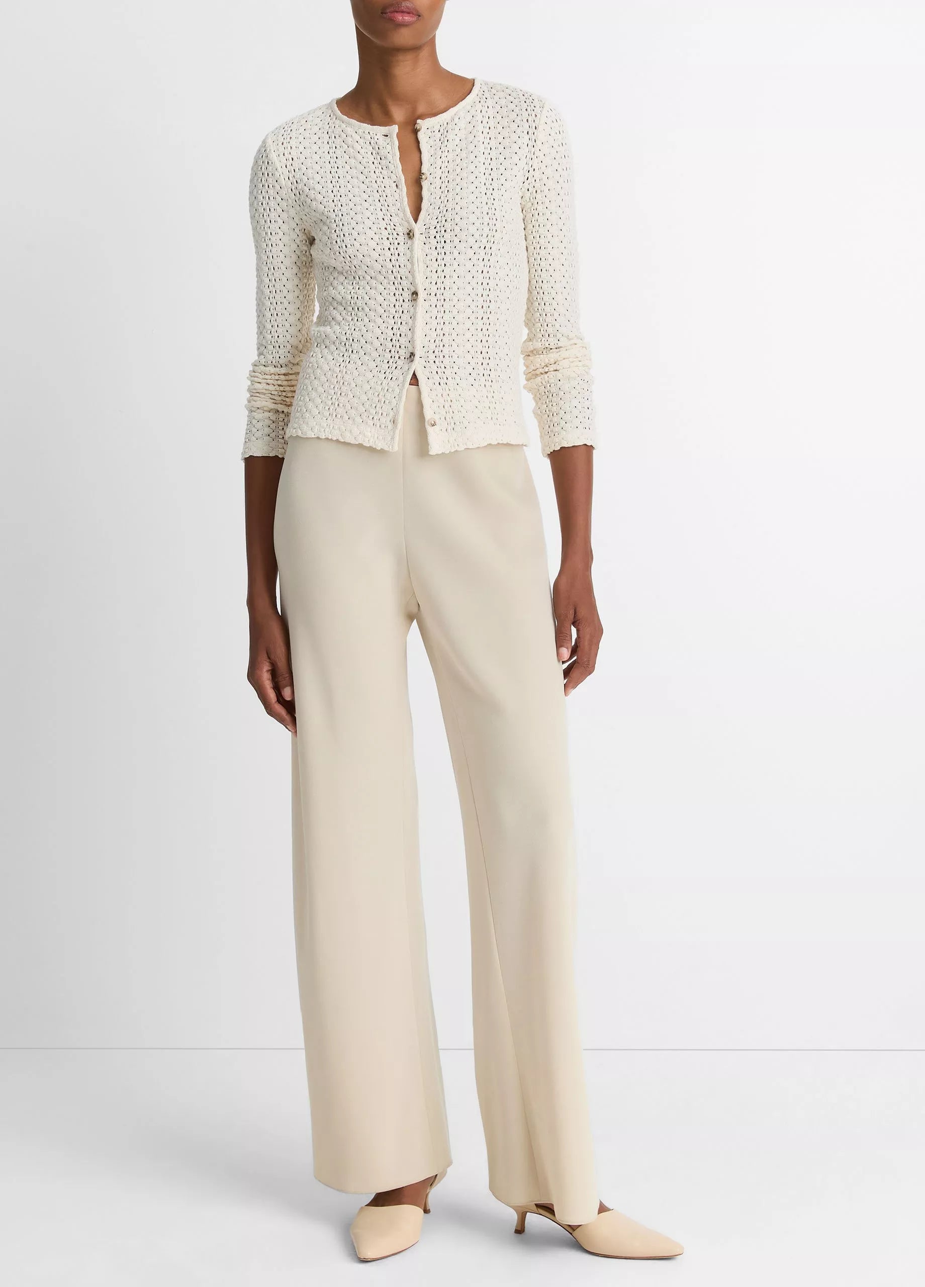 TEXTURAL COTTON CARDIGAN