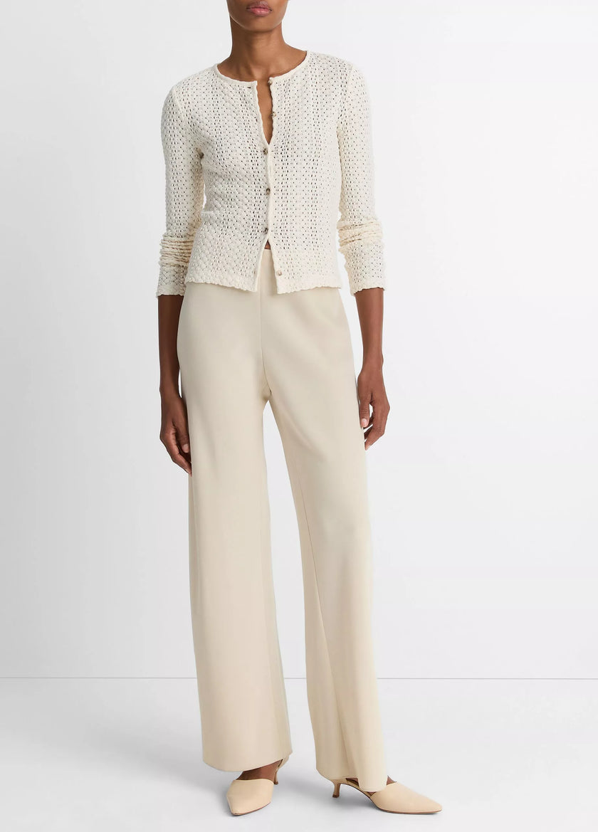 TEXTURAL COTTON CARDIGAN