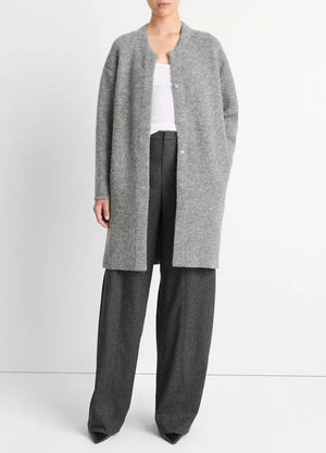 TEXTURED SOFT SCULPTED CAR COAT