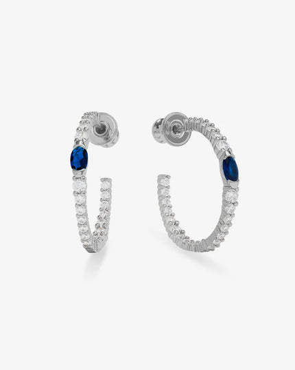 THE MAVEN HOOPS 1IN IN SAPPHIRE
