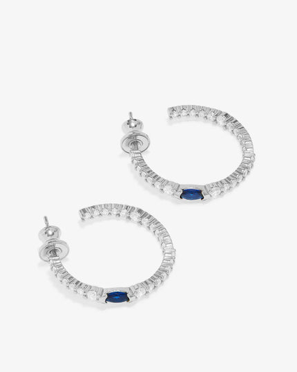 THE MAVEN HOOPS 1IN IN SAPPHIRE
