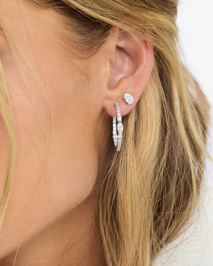 THE MAVEN HOOPS 1IN IN SILVER