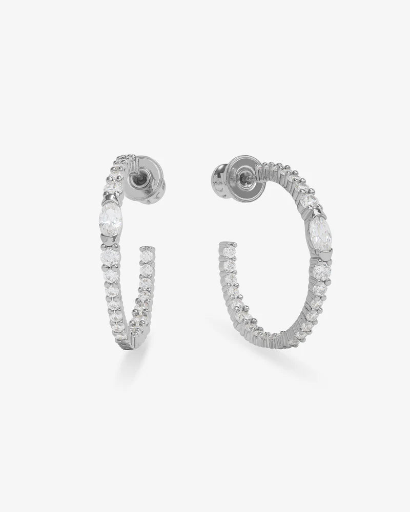 THE MAVEN HOOPS 1IN IN SILVER