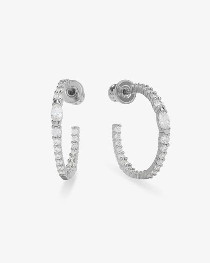 THE MAVEN HOOPS 1IN IN SILVER