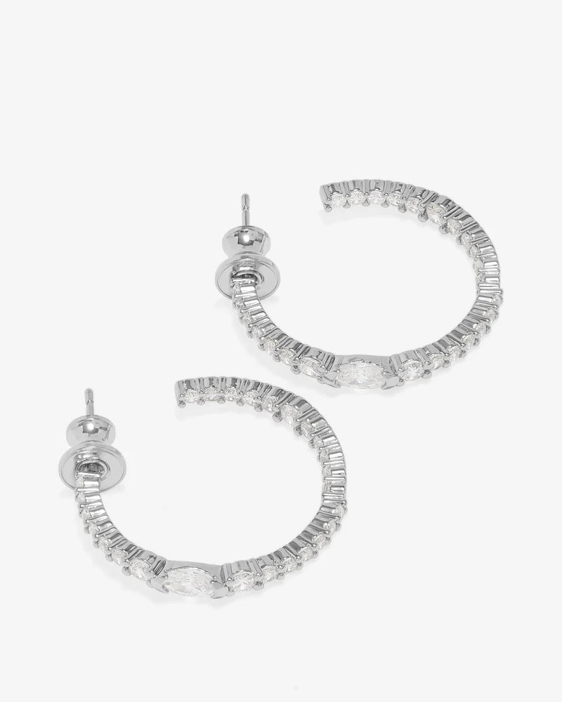 THE MAVEN HOOPS 1IN IN SILVER