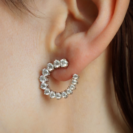 BRILLIANT CUT SWIRL EARRINGS