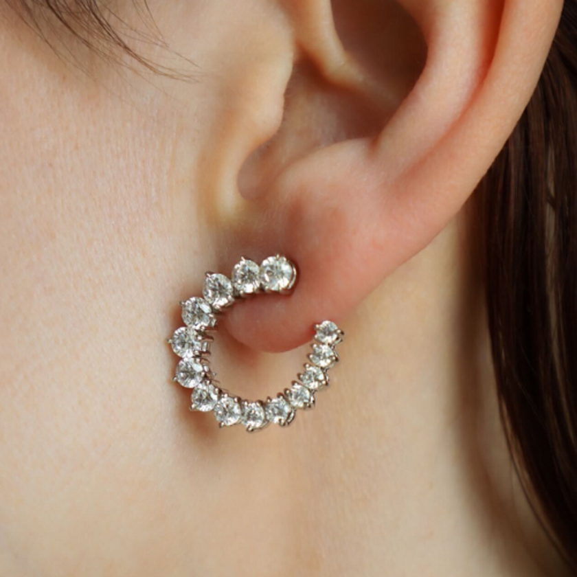 BRILLIANT CUT SWIRL EARRINGS