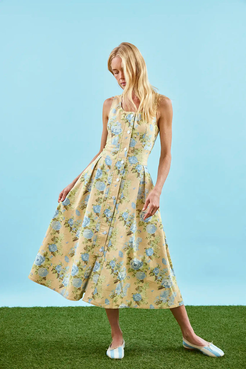 THOMPSON DRESS IN GARDEN ROSE PERI