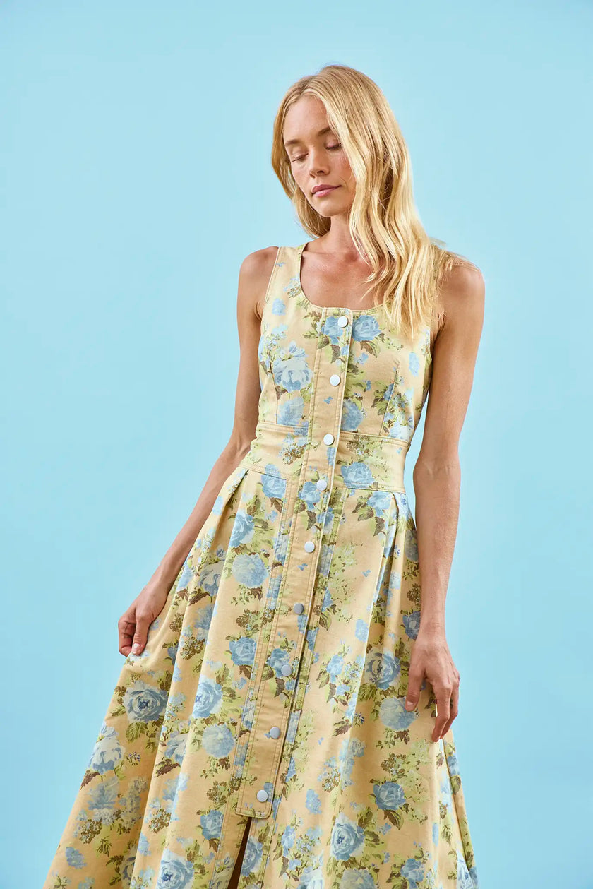 THOMPSON DRESS IN GARDEN ROSE PERI