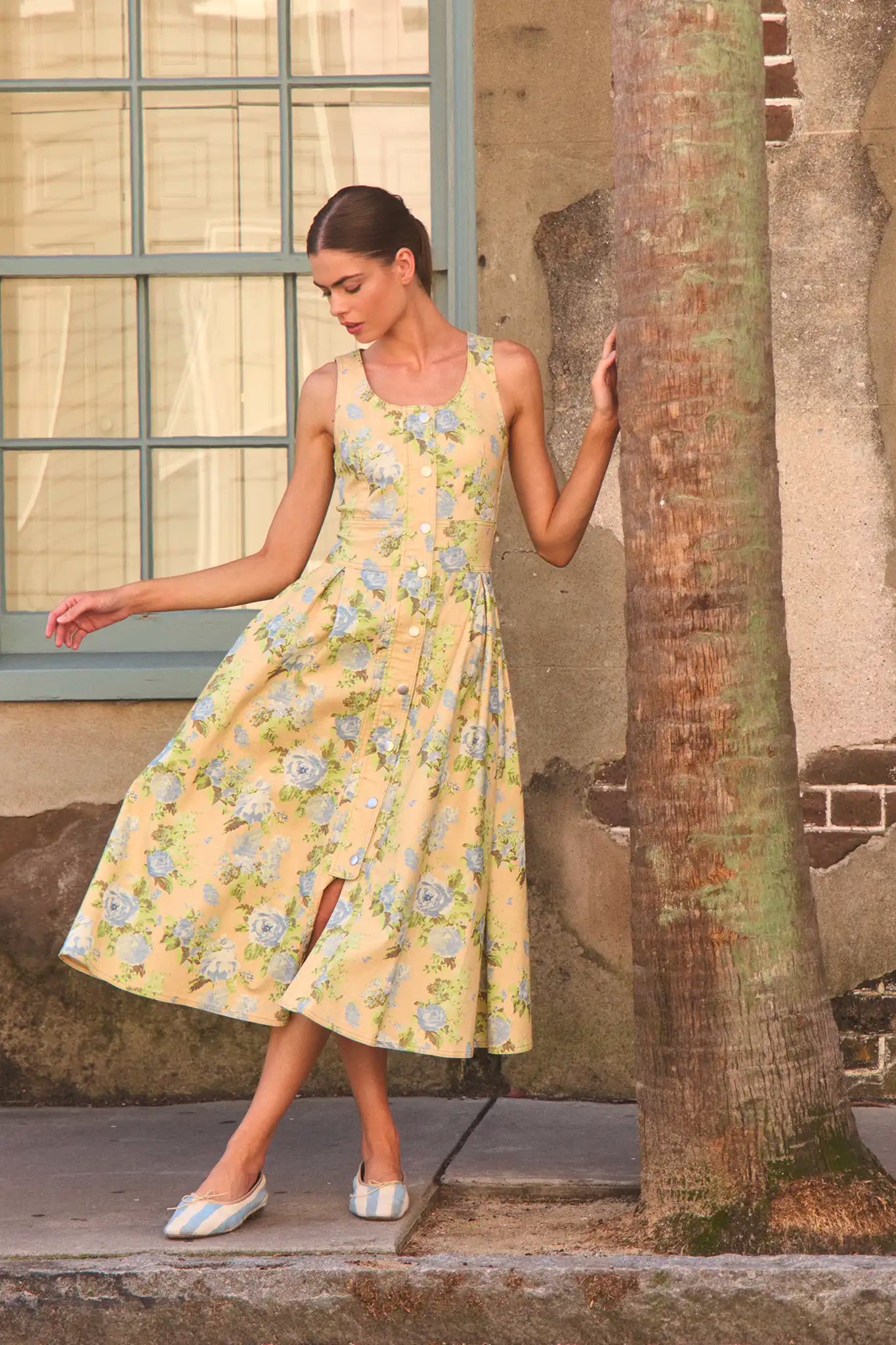 THOMPSON DRESS IN GARDEN ROSE PERI