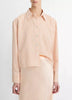 TILL STRIPE CROPPED BUTTON FRONT SHIRT