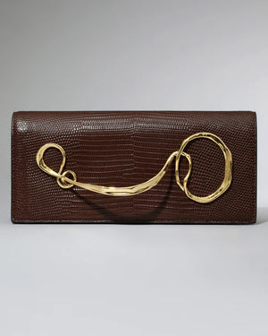 TWISTED GOLD SIDE HANDLE CLUTCH