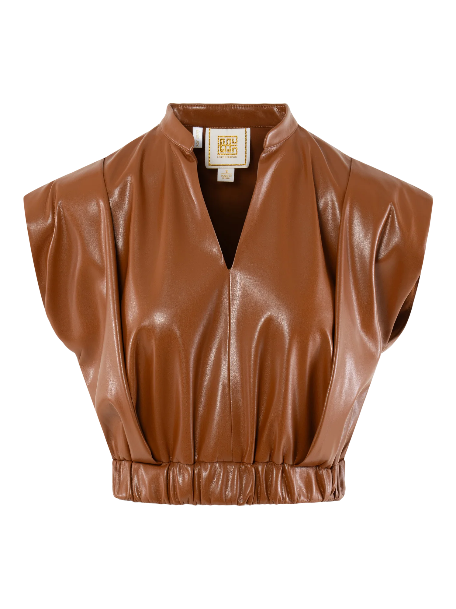 EVIE TOP VEGAN LEATHER