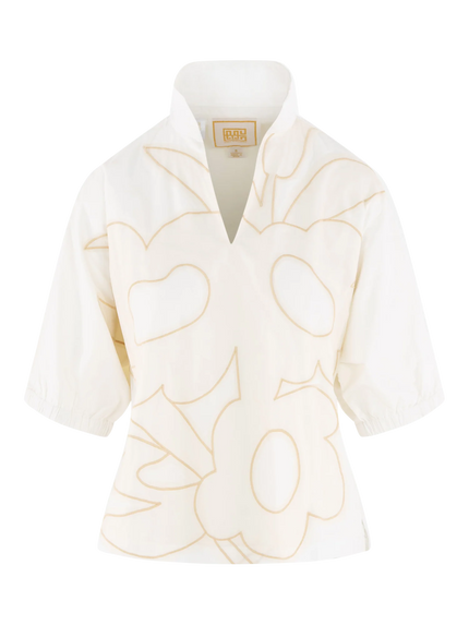 POPPY TOP IN BEIGE BLOOM