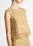 LACE SHELL IN SOFT GOLD