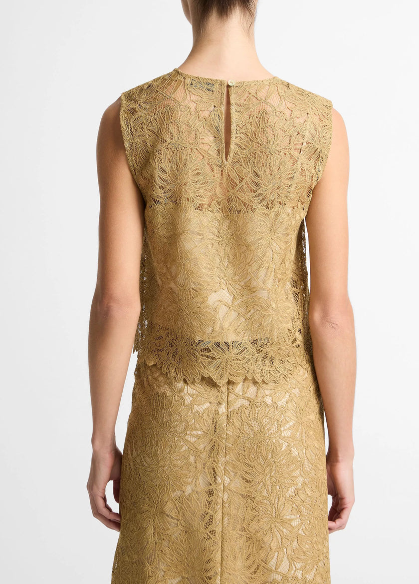 LACE SHELL IN SOFT GOLD