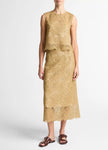 LACE SHELL IN SOFT GOLD
