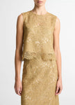 LACE SHELL IN SOFT GOLD