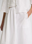SCALLOP DETAIL MIDI SKIRT