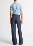 COLETTE HIGH RISE COTTON LINEN CHAMBRAY BIAS PANT