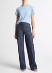 COLETTE HIGH RISE COTTON LINEN CHAMBRAY BIAS PANT
