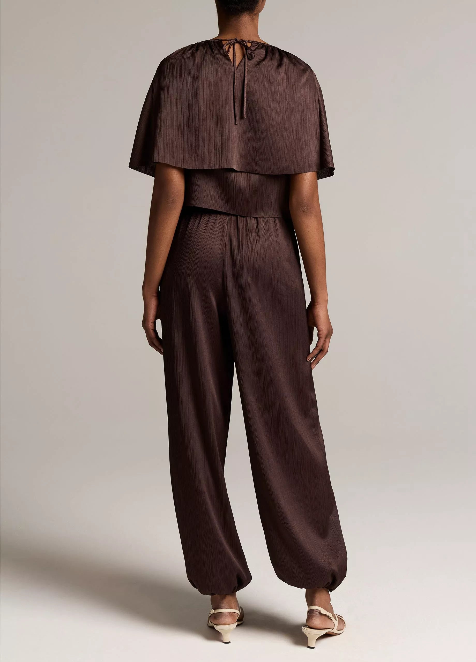 MI RISE PLISSE DRAWCORD HEM PANT