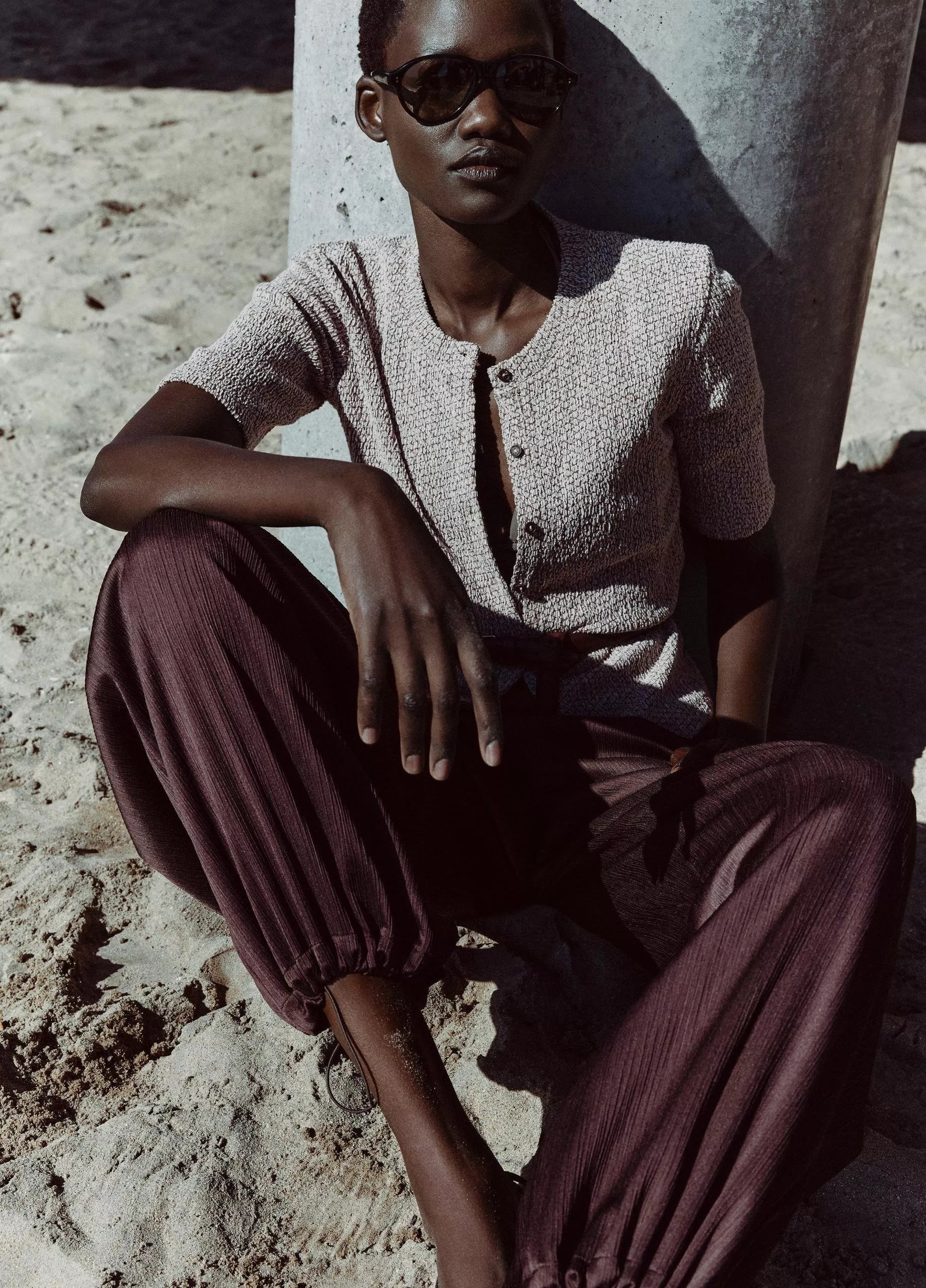 MI RISE PLISSE DRAWCORD HEM PANT