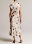 WATERCOLOR FLORAL SATIN SLIP SKIRT