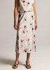 WATERCOLOR FLORAL SATIN SLIP SKIRT