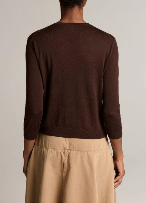 CASHMERE SILK POCKET VNECK SWEATER