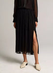 HEAT SET DOT GATHERED SKIRT