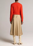 GRID DOT MATTE SATIN SLIP SKIRT