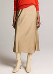 GRID DOT MATTE SATIN SLIP SKIRT